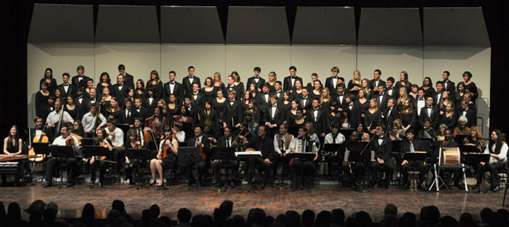 Members of the Arab Music Ensemble and Choirs